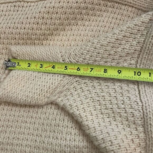 7 For All Mankind Alpaca Wool Blend Cream Knit Shrug Sweater Womens Size Medium - Picture 8 of 13